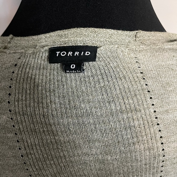 Torrid Grey Open Sweater Lightweight Torrid Size 0 - Picture 5 of 6